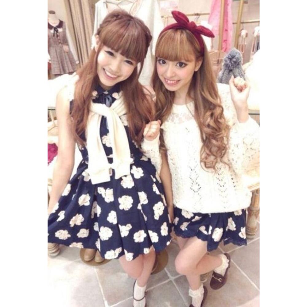 Liz Lisa Collared Floral Pink Dress Jfashion Gyaru Himekaji Coquette Autumn 2013 - Picture 4 of 16